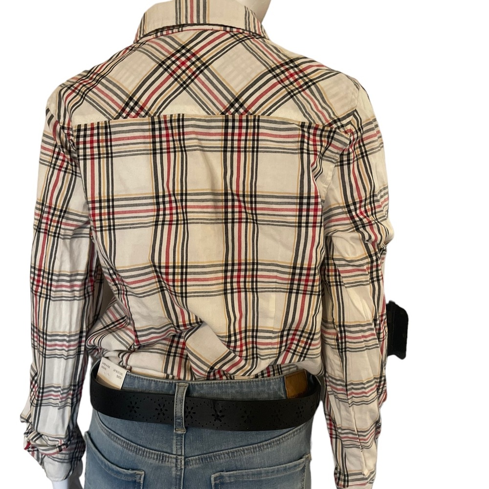 Izod women’s size medium button-down shirt plaid - Picture 10 of 11